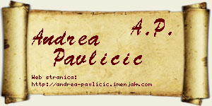 Andrea Pavličić vizit kartica